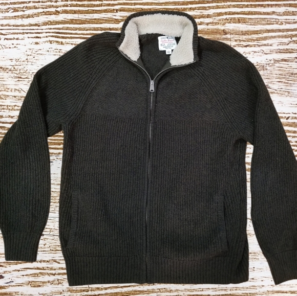 Lucky Brand men's zip front sweater jacket sz L - Picture 1 of 7